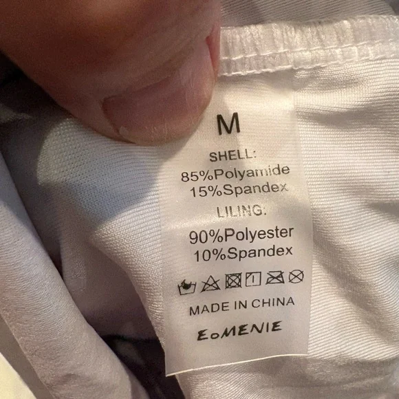 NWT Eomenie Brown Houndstooth One-Piece Swimsuit - Picture 6 of 6